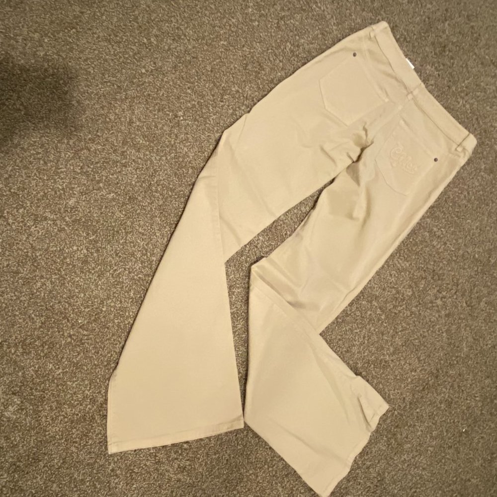 See by Chloe Wide Leg Flare Jeans in Nude Sz 31 NEW      - L - Picture 6 of 7